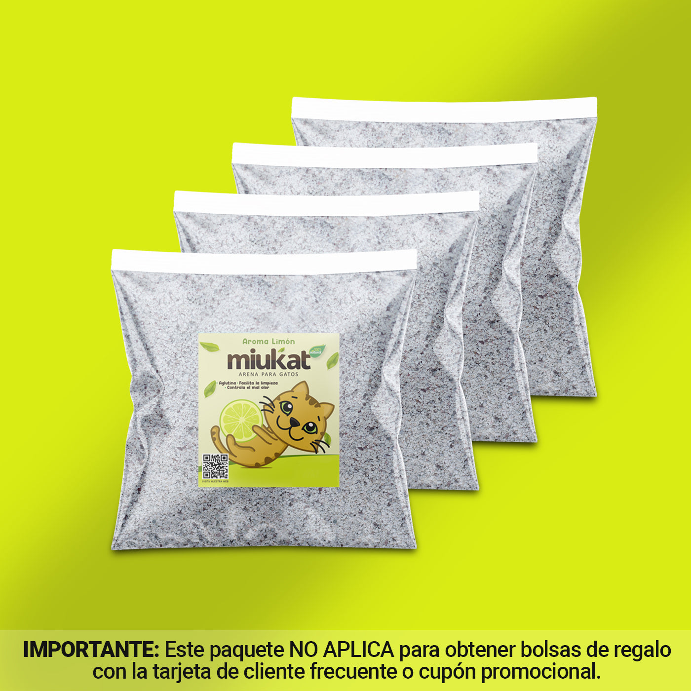 Arena para gatos MIUKAT aroma limón