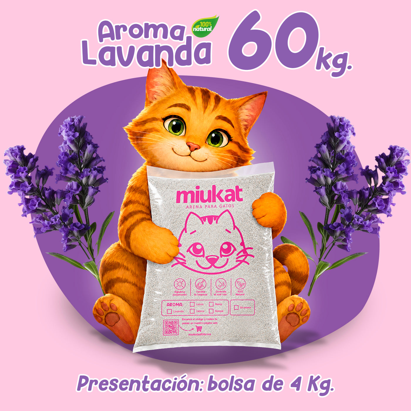 Paquete 60 Kg con aroma